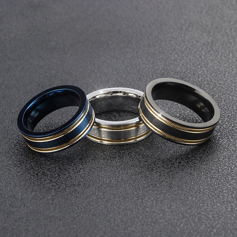 Simple  Stainless Steel Men's Ring