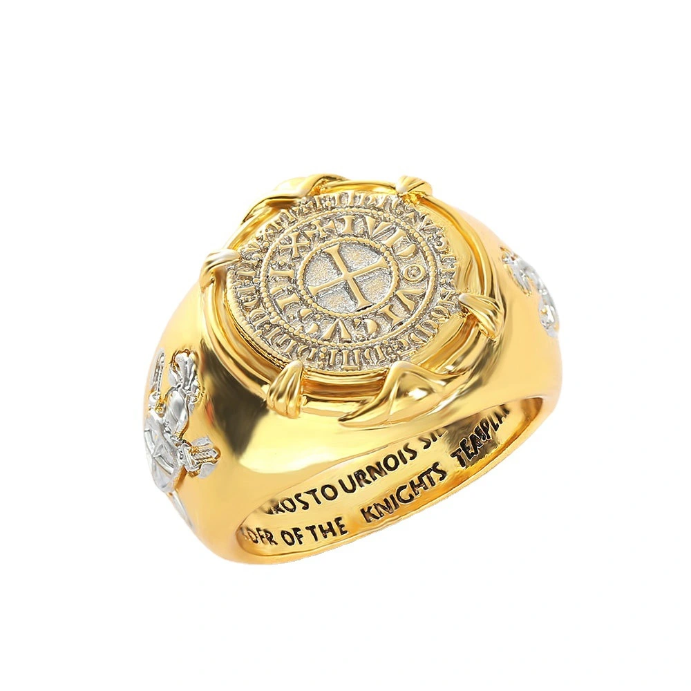 Men's Electroplated Valor Gold Coin Ring