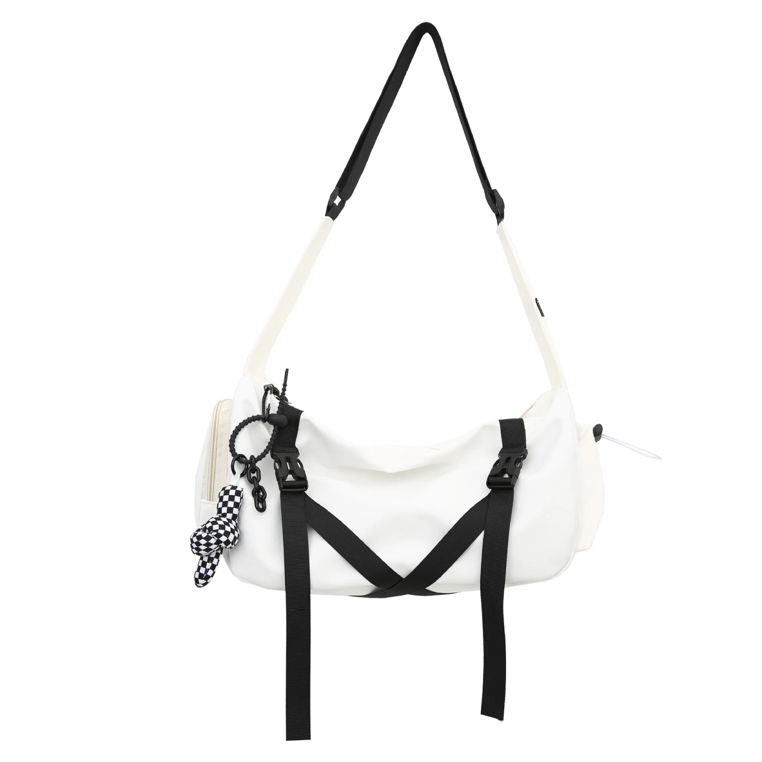 Men's And Women's Fashionable Large Capacity Wide Shoulder Strap Crossbody Bag