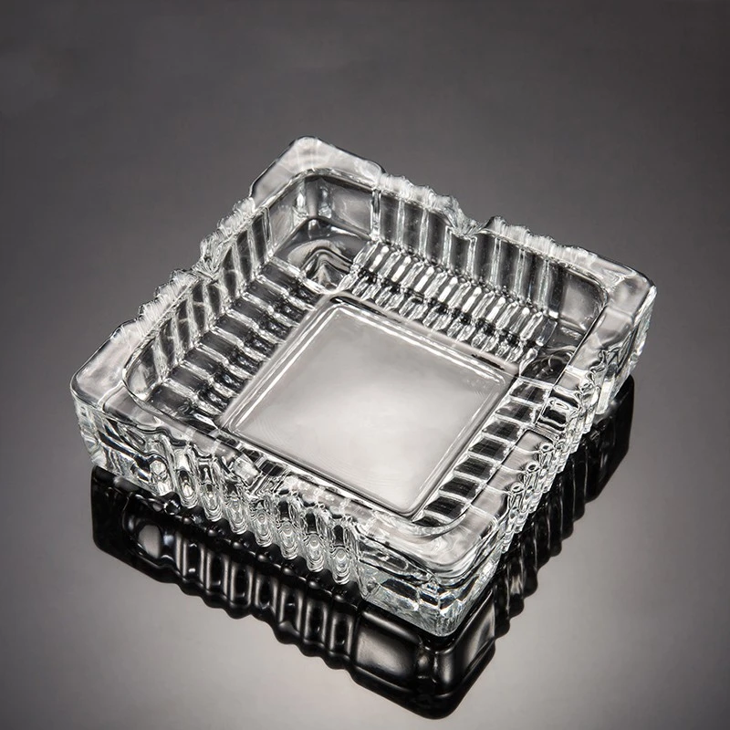 Crystal Glass Large Household Living Room Office Ashtray