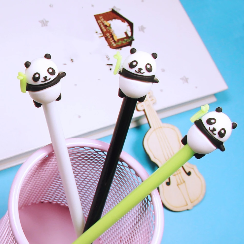 Cute Cartoon Panda Gel Pen Black