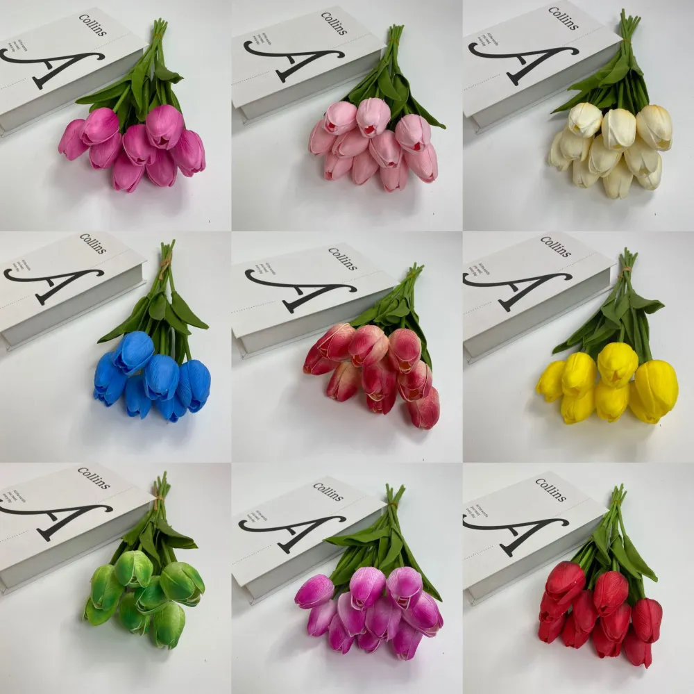 Pu Tulip Imitation Flower Home Decoration