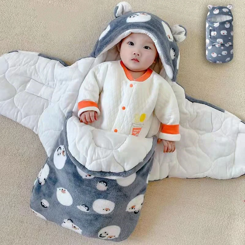 Baby Thickened Baby Quilt Sleeping Bag 2-in-1 Cotton