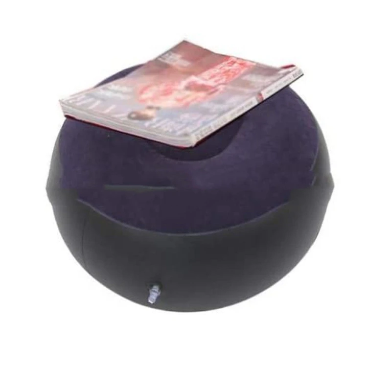 Inflatable Round Stool Inflatable Flocking Sofa Makeup Stool Outdoor Inflatable Mattress Sofa Portable Inflatable Stool