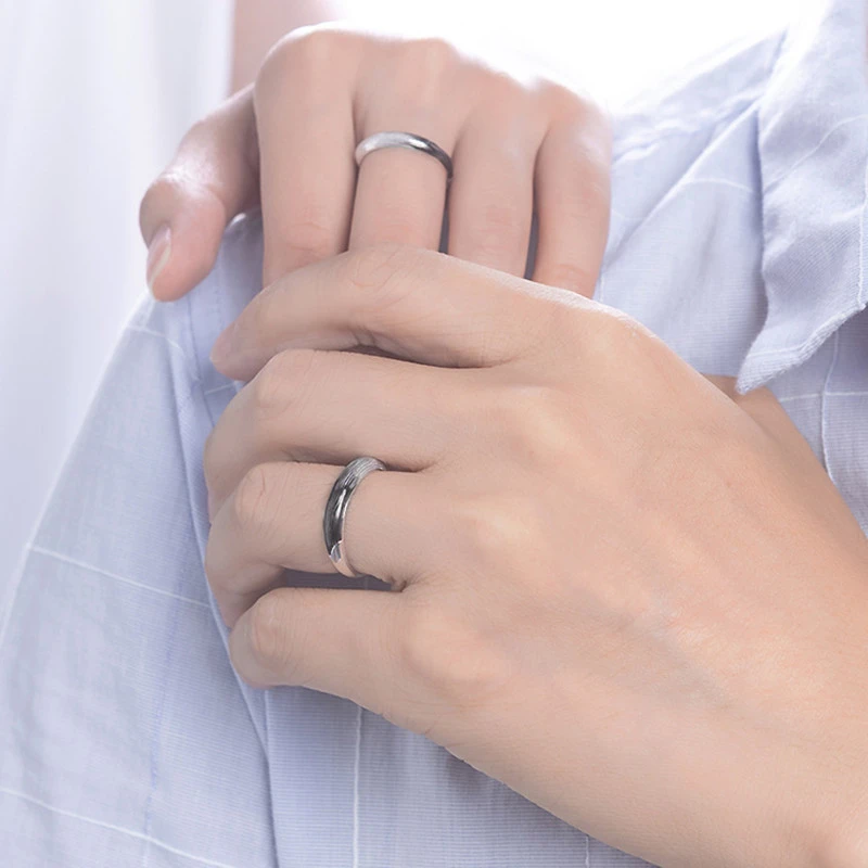 Qingsi Couple Ring Fashion And Versatile