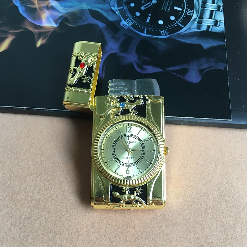 Luxury Gold Watch Colorful Lighter Turbocharged Lighter