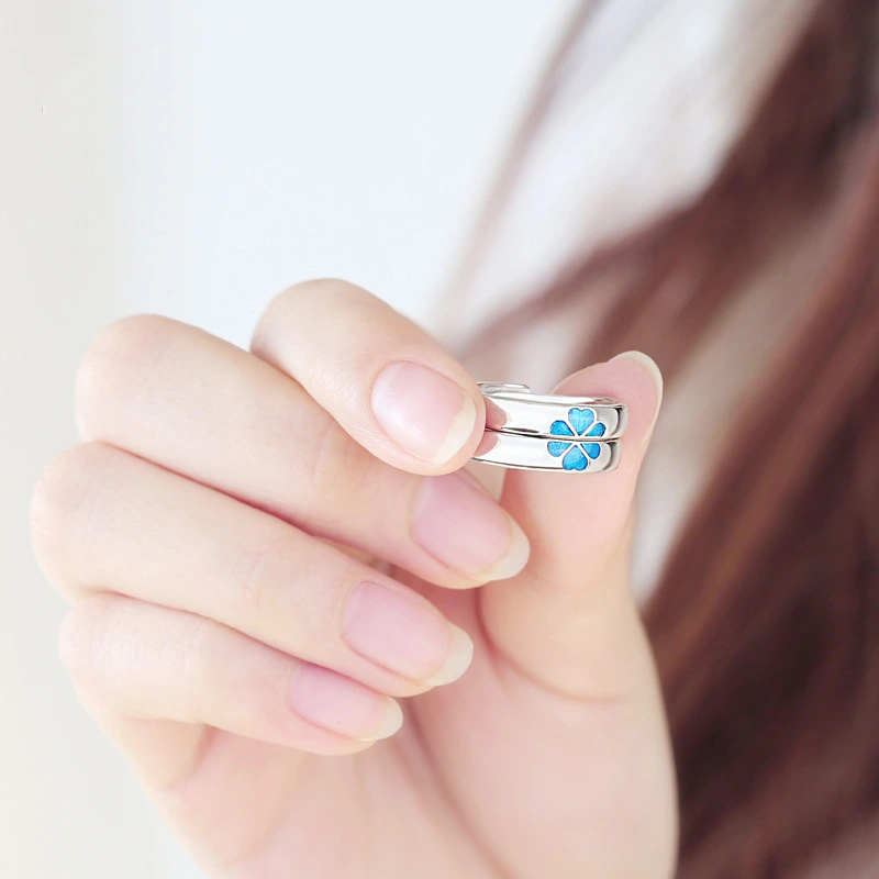 Original Blue Clover Couple Ring