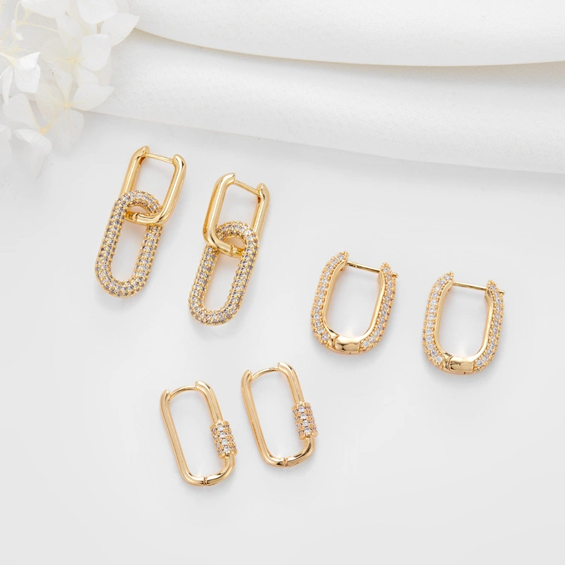 Light Luxury Wind Zircon Ear Buckle Female