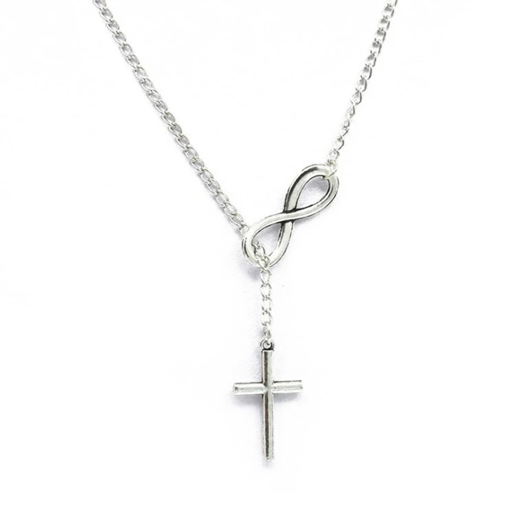 Cross Sweater Chain Girls Necklace