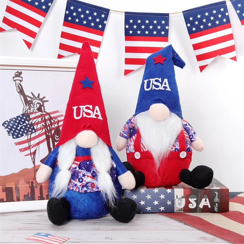 Independence Day Sitting Dwarf Doll Elf Doll Decoration