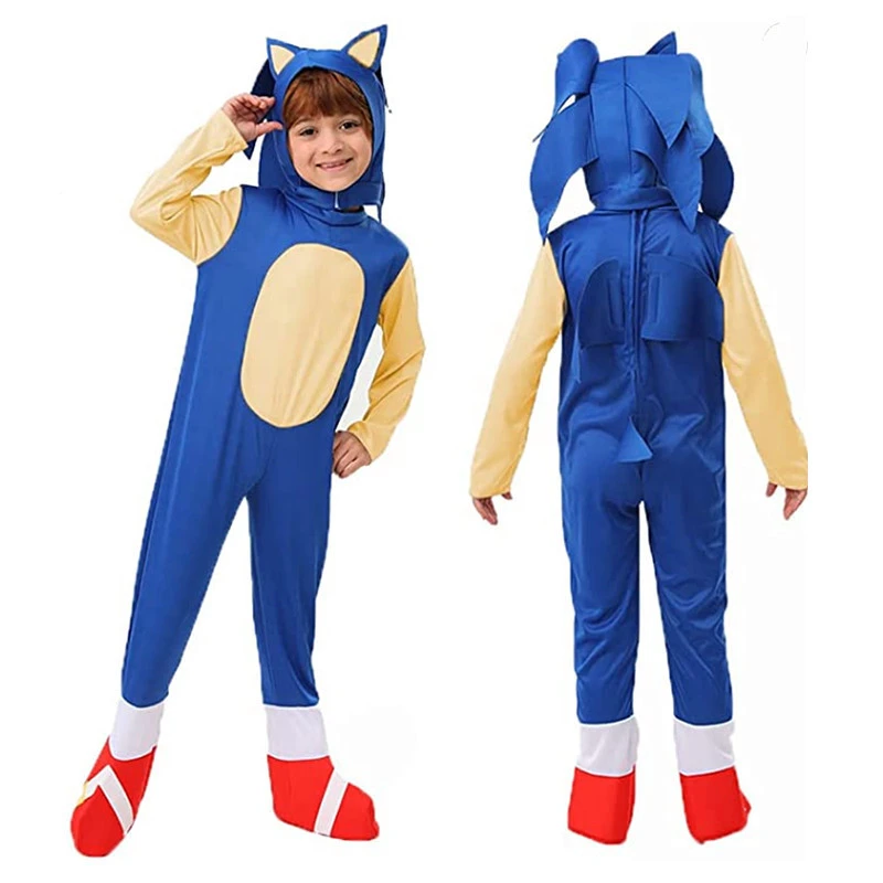 Blue Sonic Hedgehog Clothing Show Performance Clothes