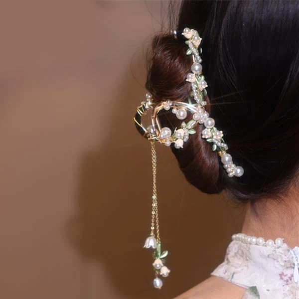 Copper Alloy Acrylic Resin Hair Accessories Classical Orchid