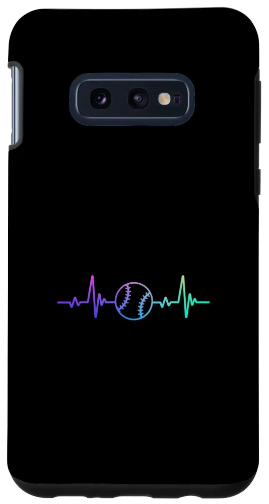 Galaxy S10e Baseball Heart Beat Sport Hobby Interest Art Line Design Case