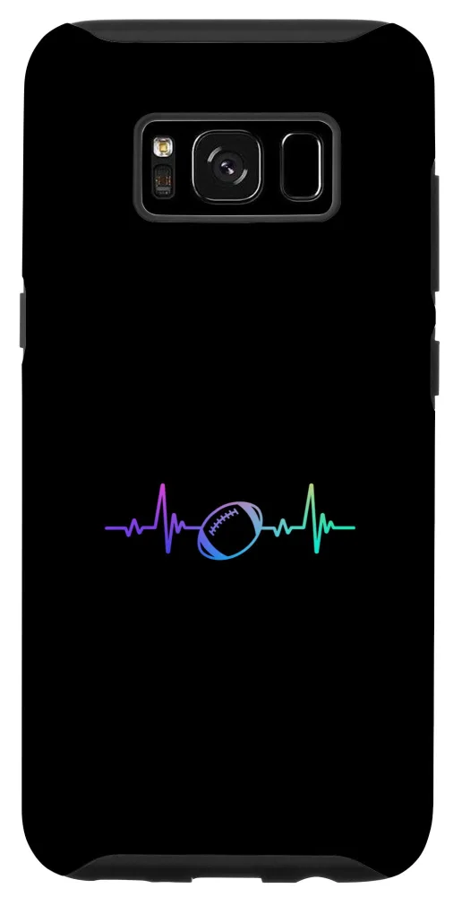 Galaxy S8 Football Heart Beat Sport Hobby Interest Art Line Design Case