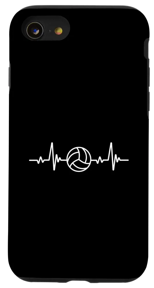 iPhone SE (2020) / 7 / 8 Volleyball Heart Beat Sport Hobby Interest Art Line Design Case