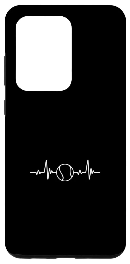 Galaxy S20 Ultra Baseball Heart Beat Sport Hobby Interest Art Line Design Case