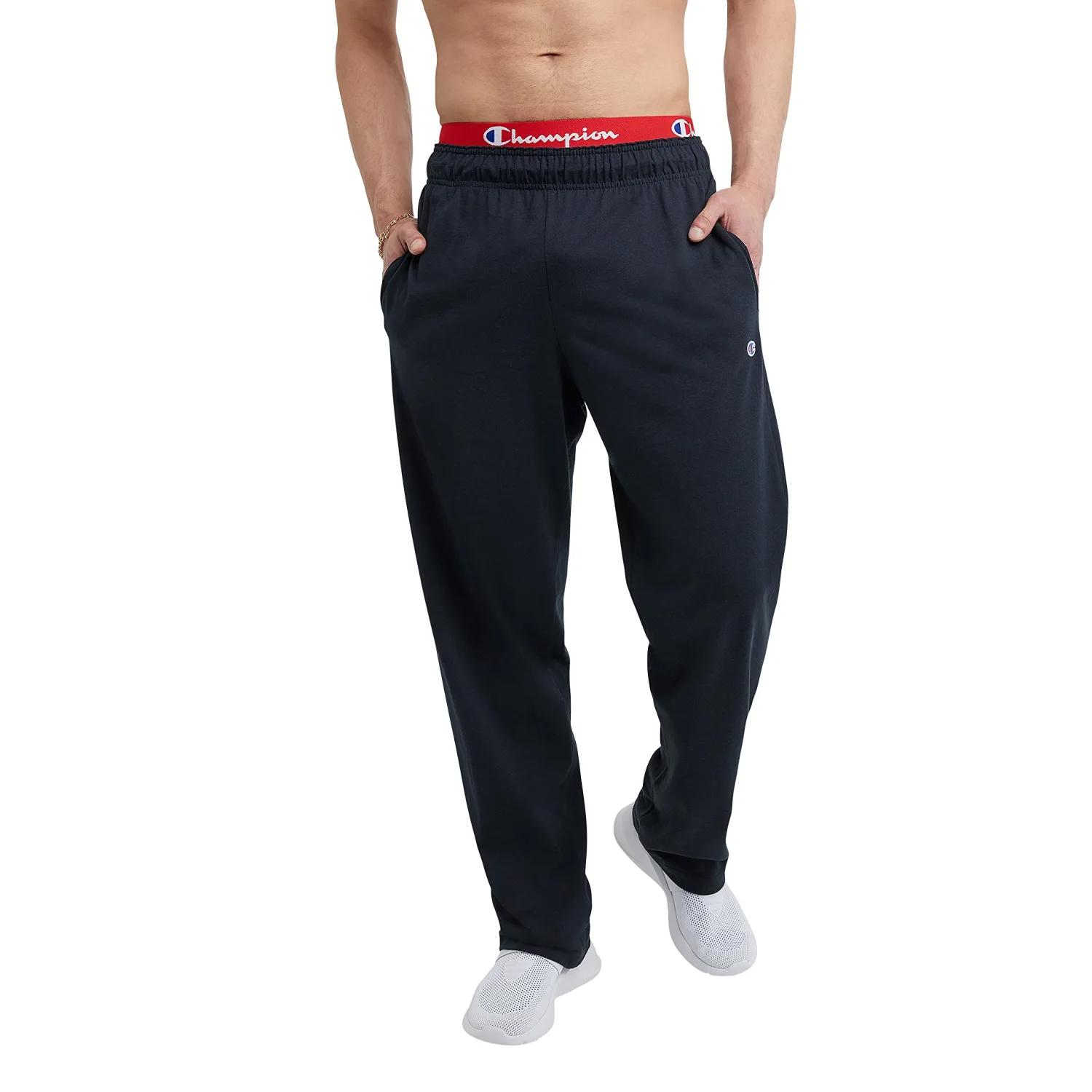 Champion Men's Pants, Everyday Cotton Pants for Men, Open Bottom Pants (Reg. Or Big & Tall)