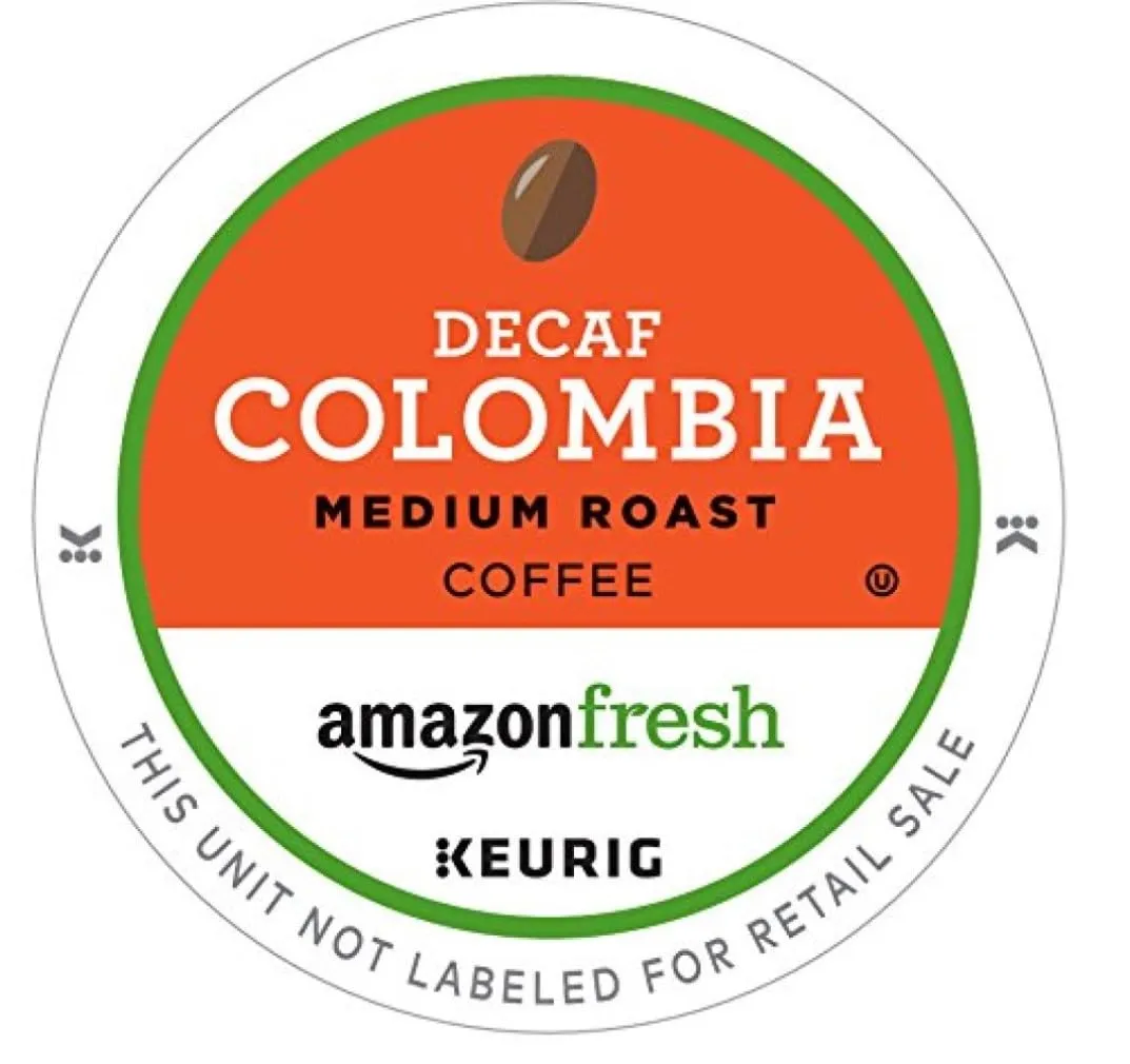 AmazonFresh 80 Ct. K-Cups, Decaf Colombia Medium Roast, Keurig K-Cup Brewer Compatible