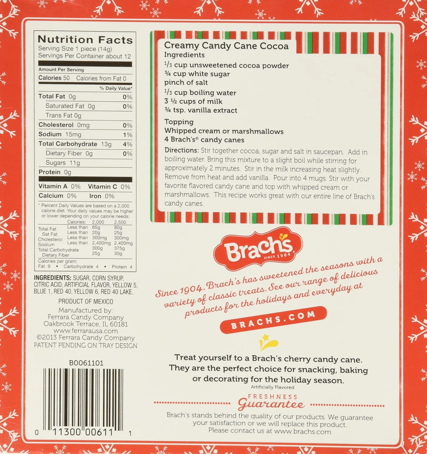 Brach's Original Cherry Rainbow Candy Canes 12ct