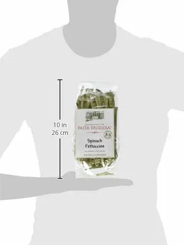 Pasta Deliziosa! Handcrafted Pasta, Spinach Fettuccine, 12 Ounce