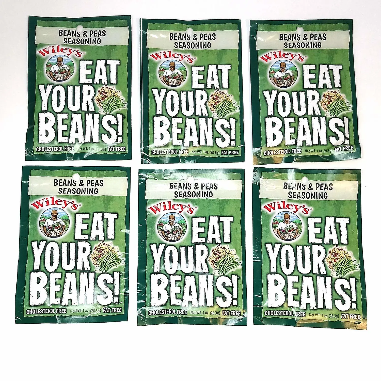 Wiley's Seasonings Beans and Peas Seasonings - 2 Set of 6 Packets