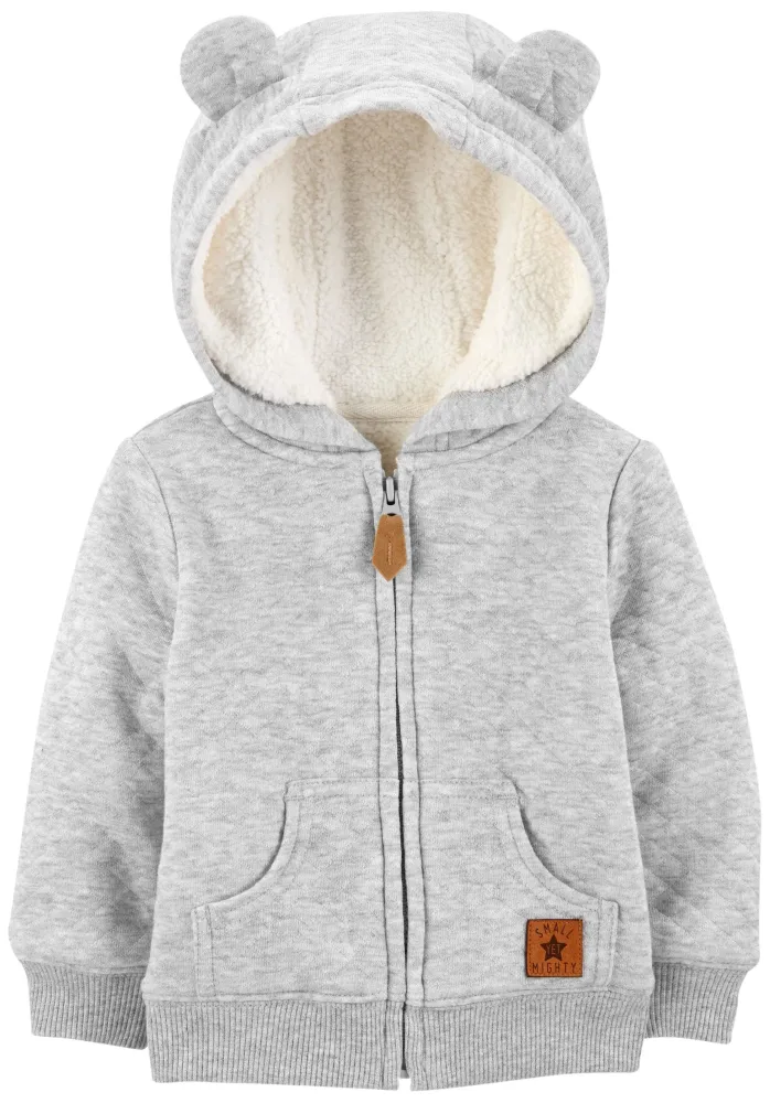 Simple Joys by Carter's Baby Hooded Sweater Jacket with Sherpa Lining