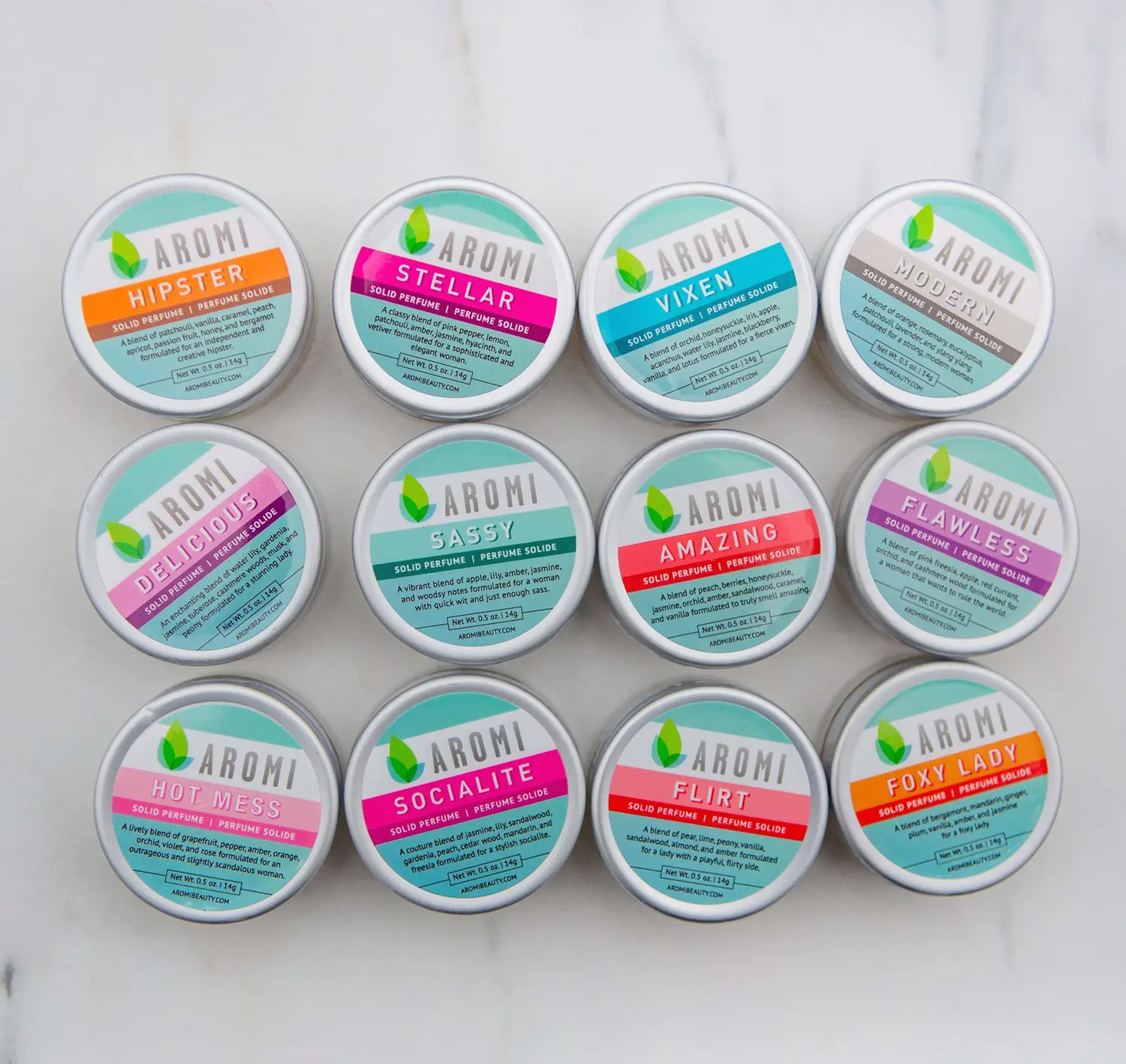 Aromi Vixen Solid Perfume | Fruity, Floral Fragrance, Jasmine, Honeysuckle, Water Lily Scent, Vegan, Cruelty-free, Wax Based, Travel, Women's Gift, Handmade (Vixen)