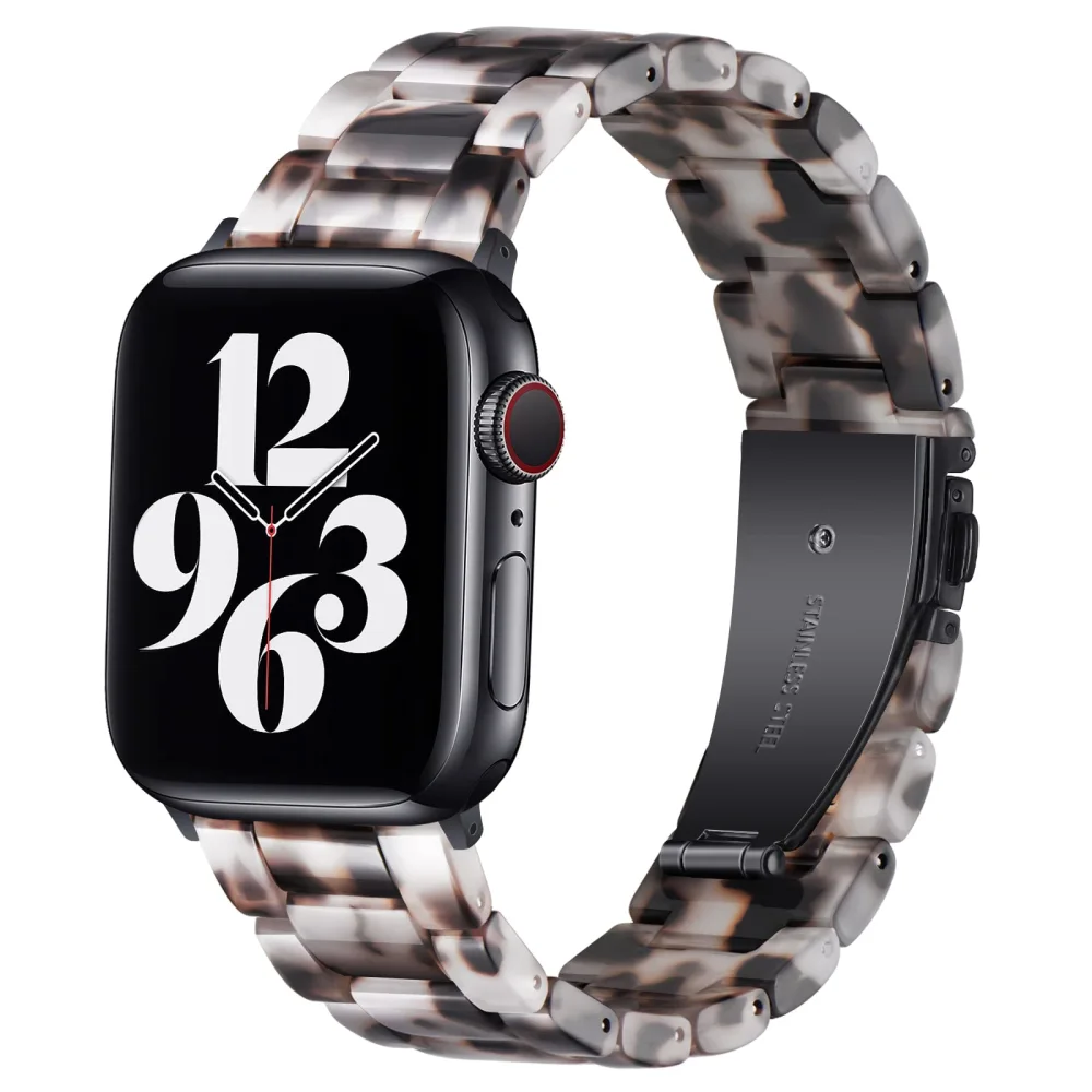 Bestig Resin Bands Compatible with Apple Watch Band 38mm 40mm 41mm 42mm 44mm 45mm 46mm 49mm Women Men,Lightweight Waterproof Strap for iWatch Ultra SE Series 10 9 8 7 6 5 4 3 2 1