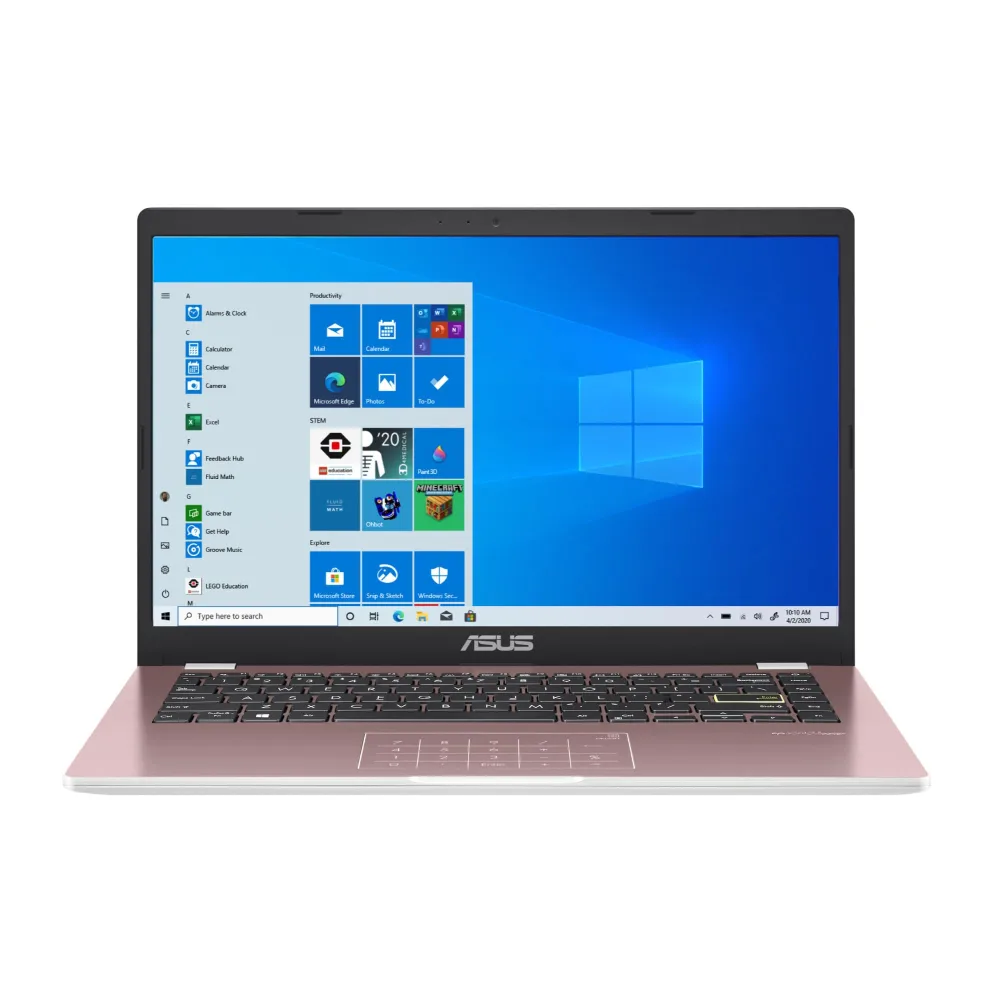 Asus E410 Intel Celeron N4020 4GB 64GB 14-Inch HD LED Win 10 Laptop (Rose Gold)