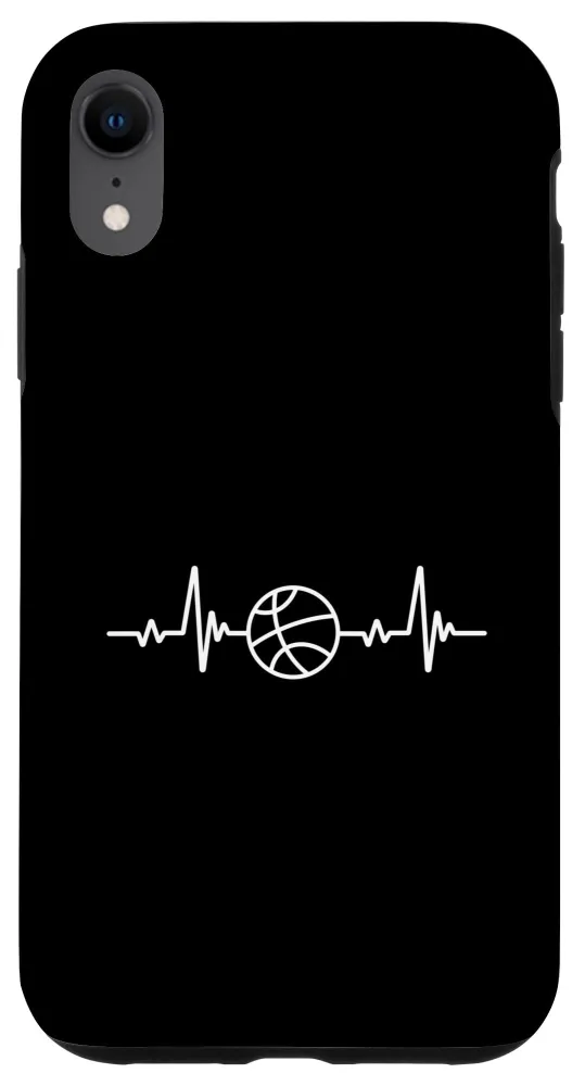 iPhone XR Basketball Heart Beat Sport Hobby Interest Art Line Design Case