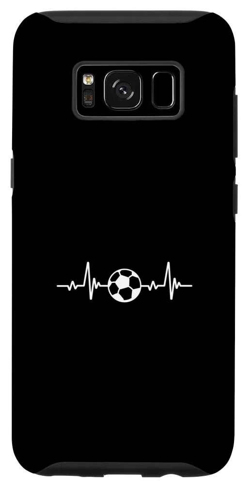 Galaxy S8 Soccer Football Heart Beat Sport Hobby Interest Art Line Case