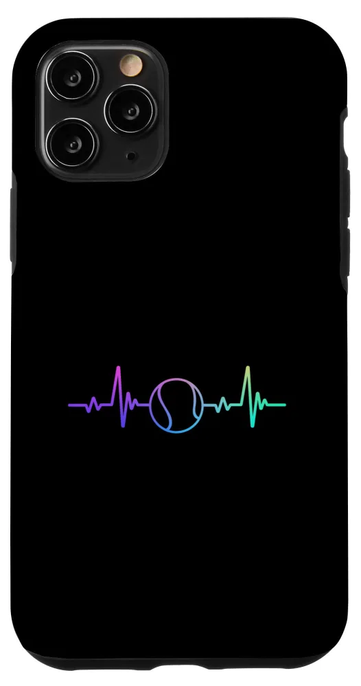 iPhone 11 Pro Baseball Heart Beat Sport Hobby Interest Art Line Design Case