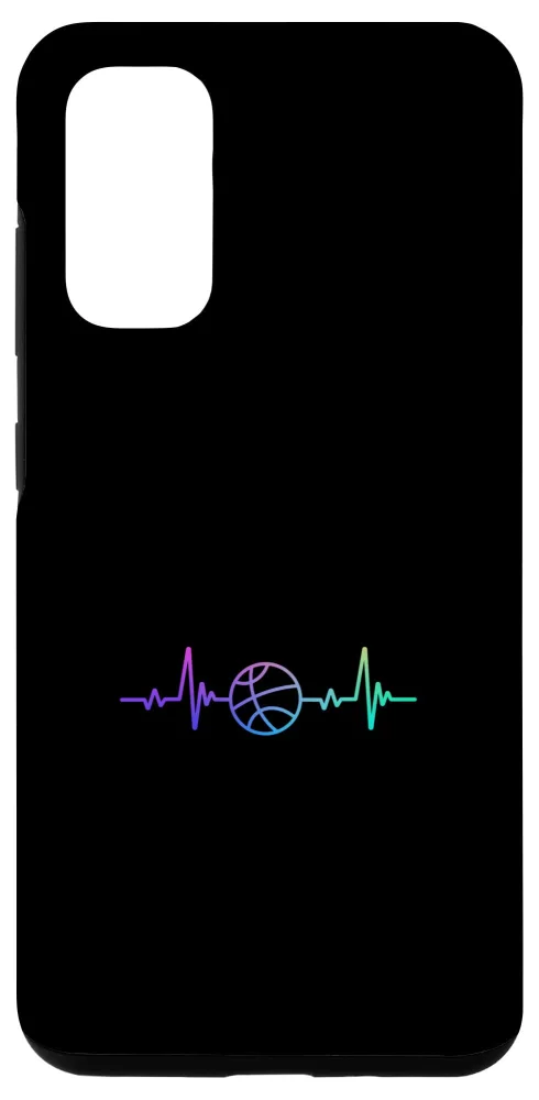 Galaxy S20 Basketball Heart Beat Sport Hobby Interest Art Line Design Case