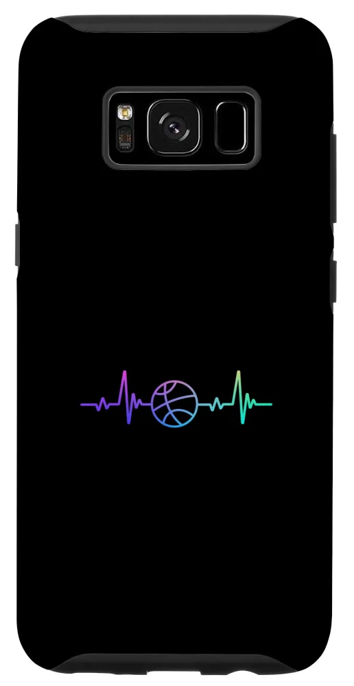 Galaxy S8 Basketball Heart Beat Sport Hobby Interest Art Line Design Case