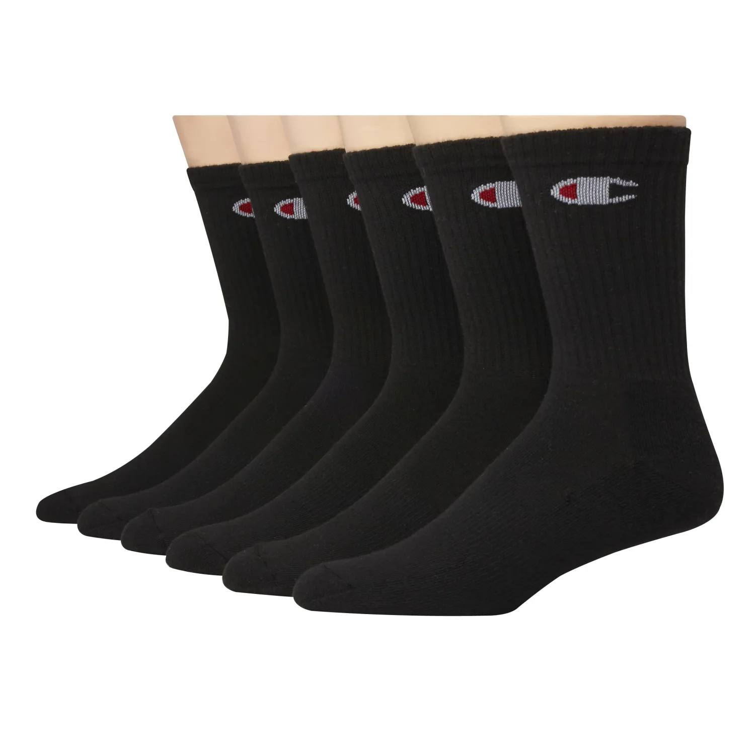 Champion Men's Double Dry Moisture Wicking Crew Socks; 6, 8, 12 Packs Available