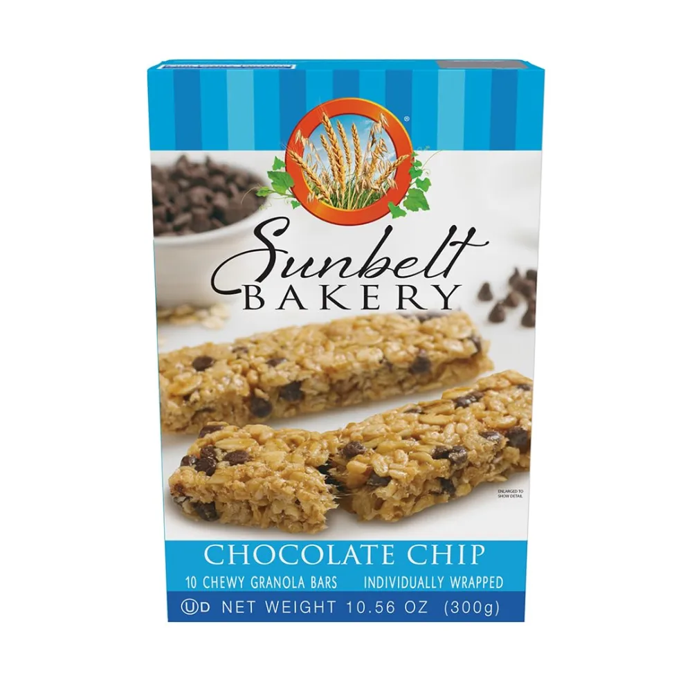 Sunbelt Bakery Chocolate Chip Chewy Granola Bars, 120-1.0 OZ Bars (12 Boxes)