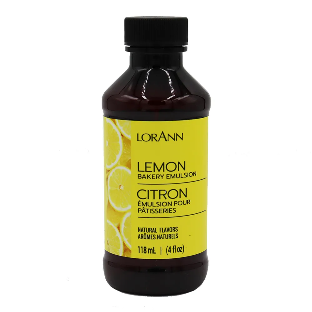 Lorann Oils Lemon Bakery Emulsion: Tangy Lemon Essence, Perfect for Amplifying Citrus Tones in Cakes, Cookies & Desserts, Gluten-Free, Keto-Friendly, Lemon Extract Alternative Essential for Your Kitchen