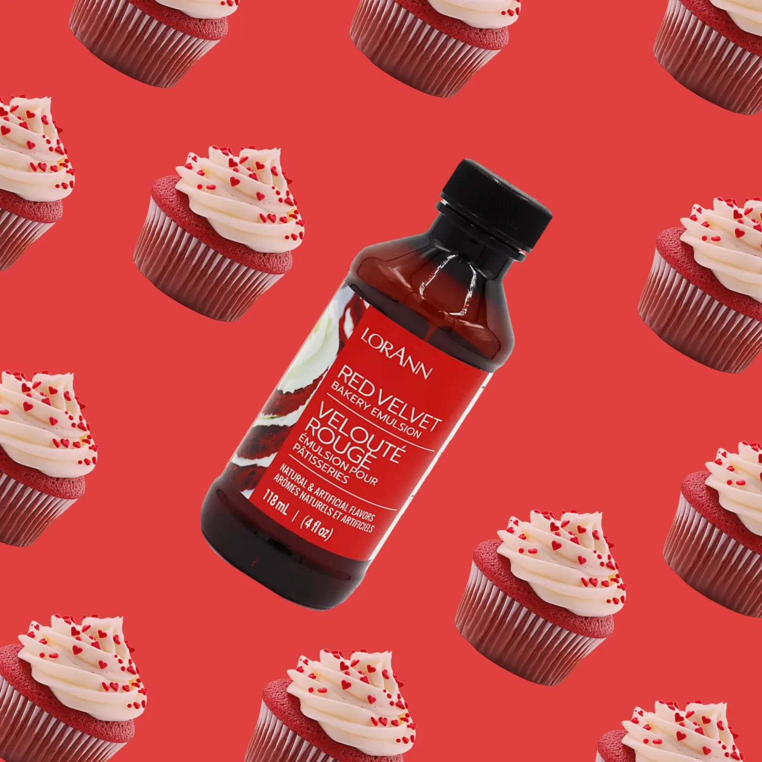 LorAnn Oils Red Velvet Bakery Emulsion: True Essence, Ideal for Boosting Fruit Tones in Cakes, Cookies & Desserts, Gluten-Free, Keto-Friendly, Extract Substitute Essential for Your Kitchen, 4 Oz