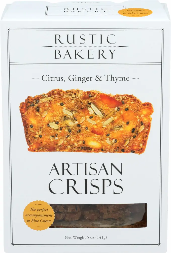 Rustic Bakery, Citrus, Ginger & Thyme Crisps, 5 Ounce