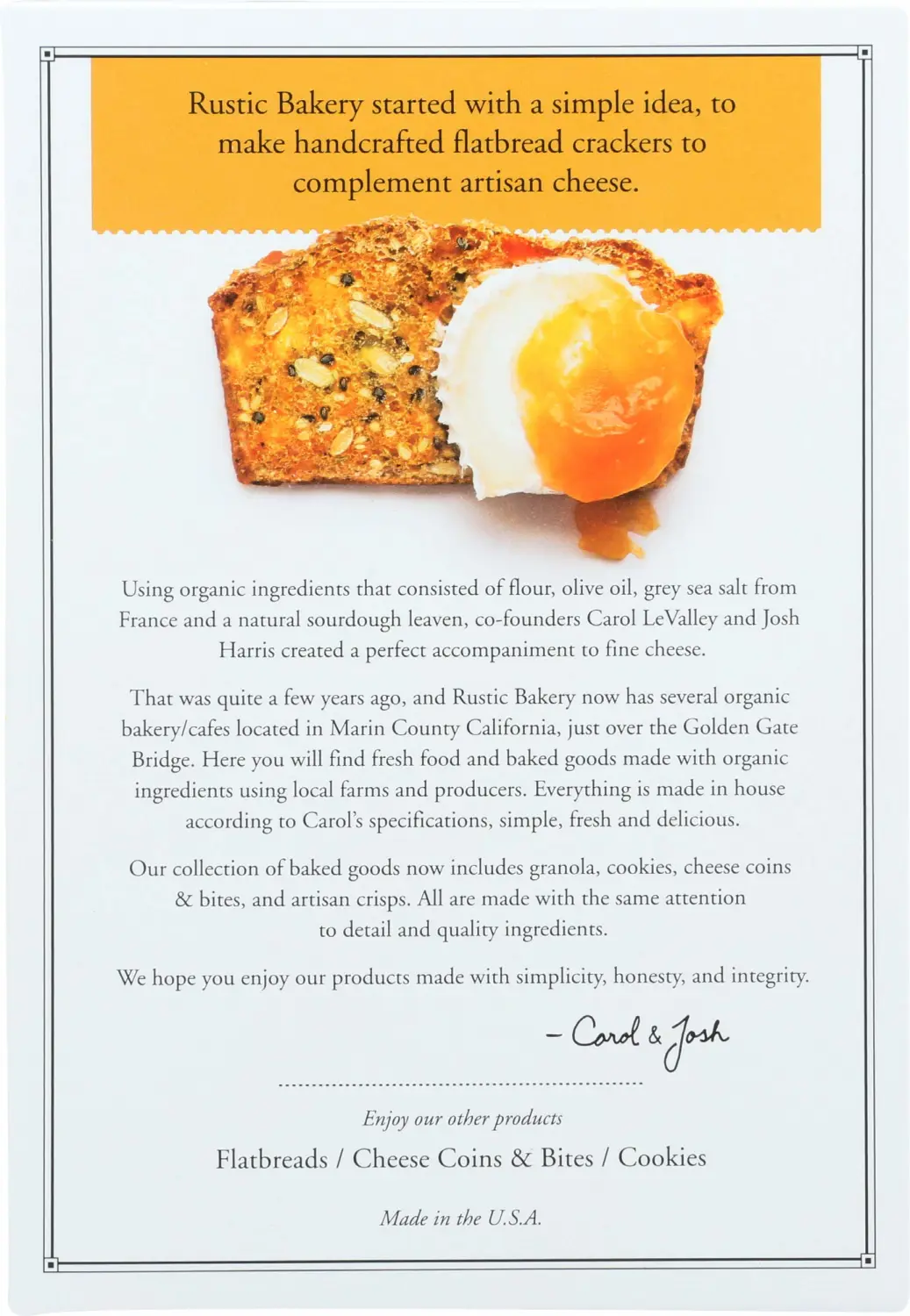 Rustic Bakery, Citrus, Ginger & Thyme Crisps, 5 Ounce