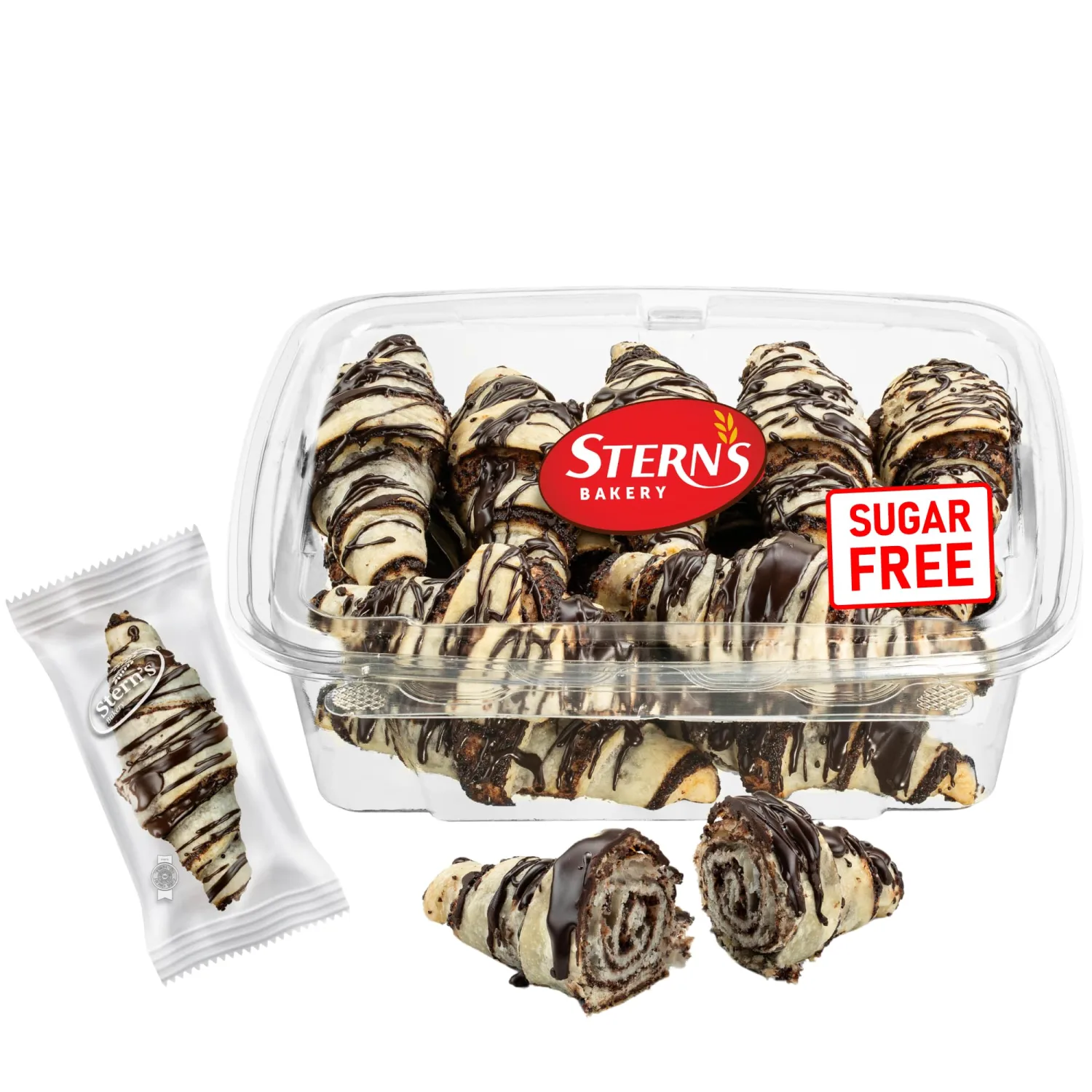 Sugar Free Pastries | Chocolate Croissant Chocolate Babka Bread | Breakfast Pastry | Dairy & Nut Free | Preservative Free | Unique for Holidays & Birthdays | 10 oz Stern’s Bakery