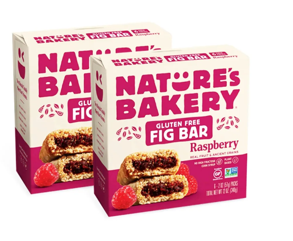 Nature's Bakery Gluten-Free Non-GMO Raspberry Natural Fruit, Ancient Grains Fig Bar: 2 Pk (12 Bars)