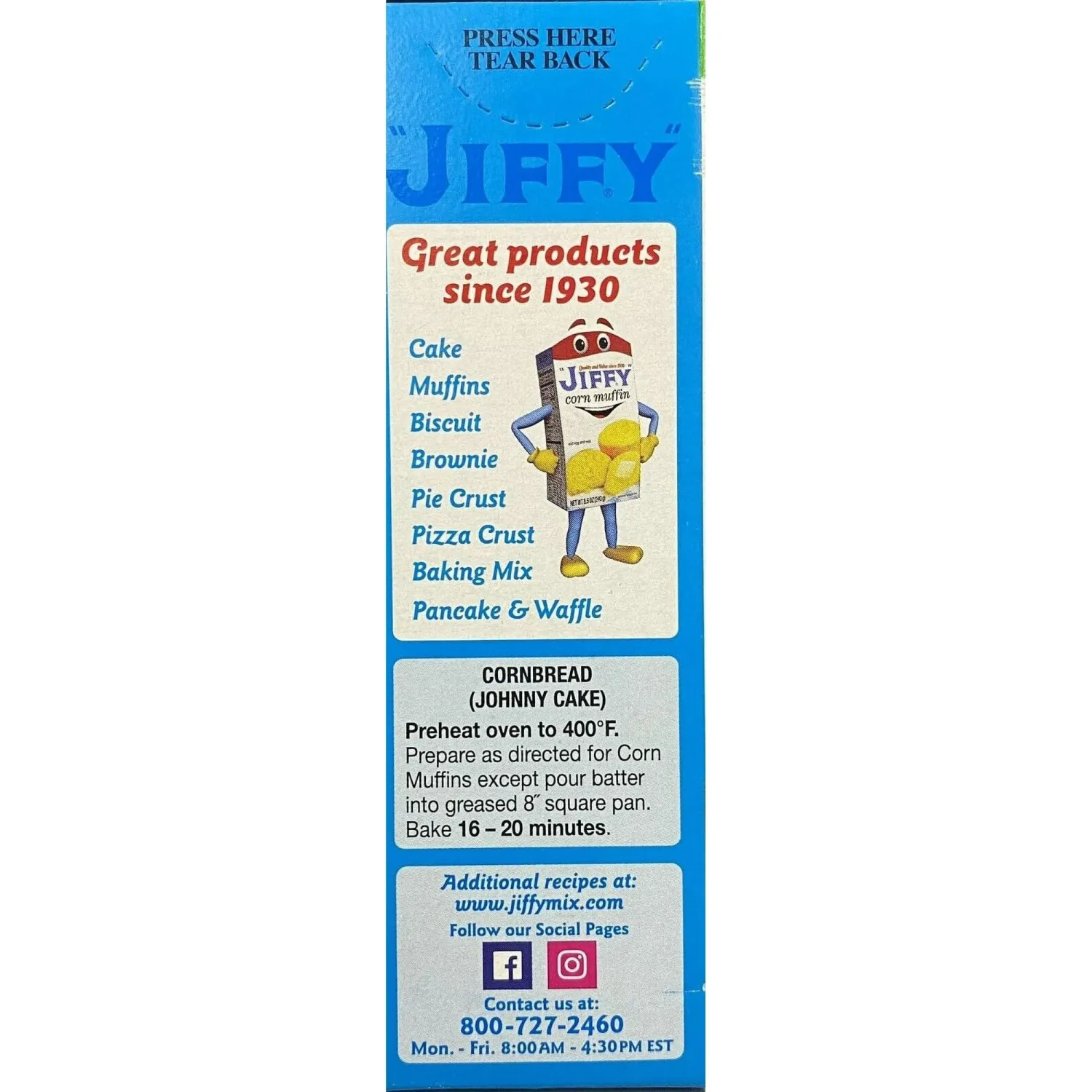 Jiffy Corn Muffin Mix, 8.5oz