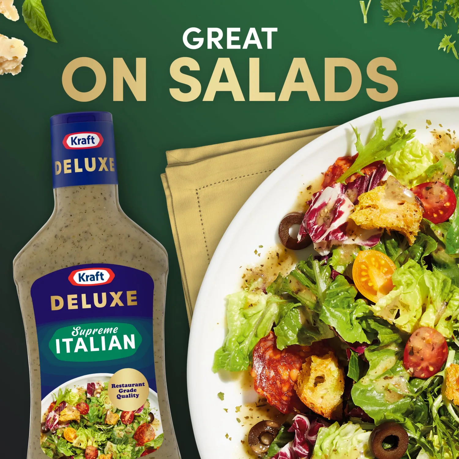 Kraft Deluxe Supreme Italian Salad Dressing (16 oz Bottle)