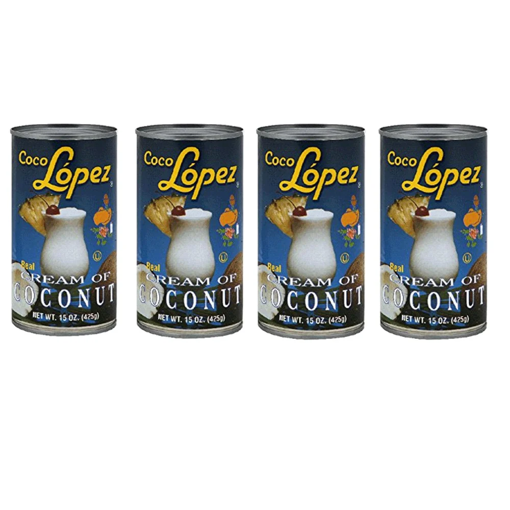 Cream of Coconut Coco Lopez Set of 4 Can