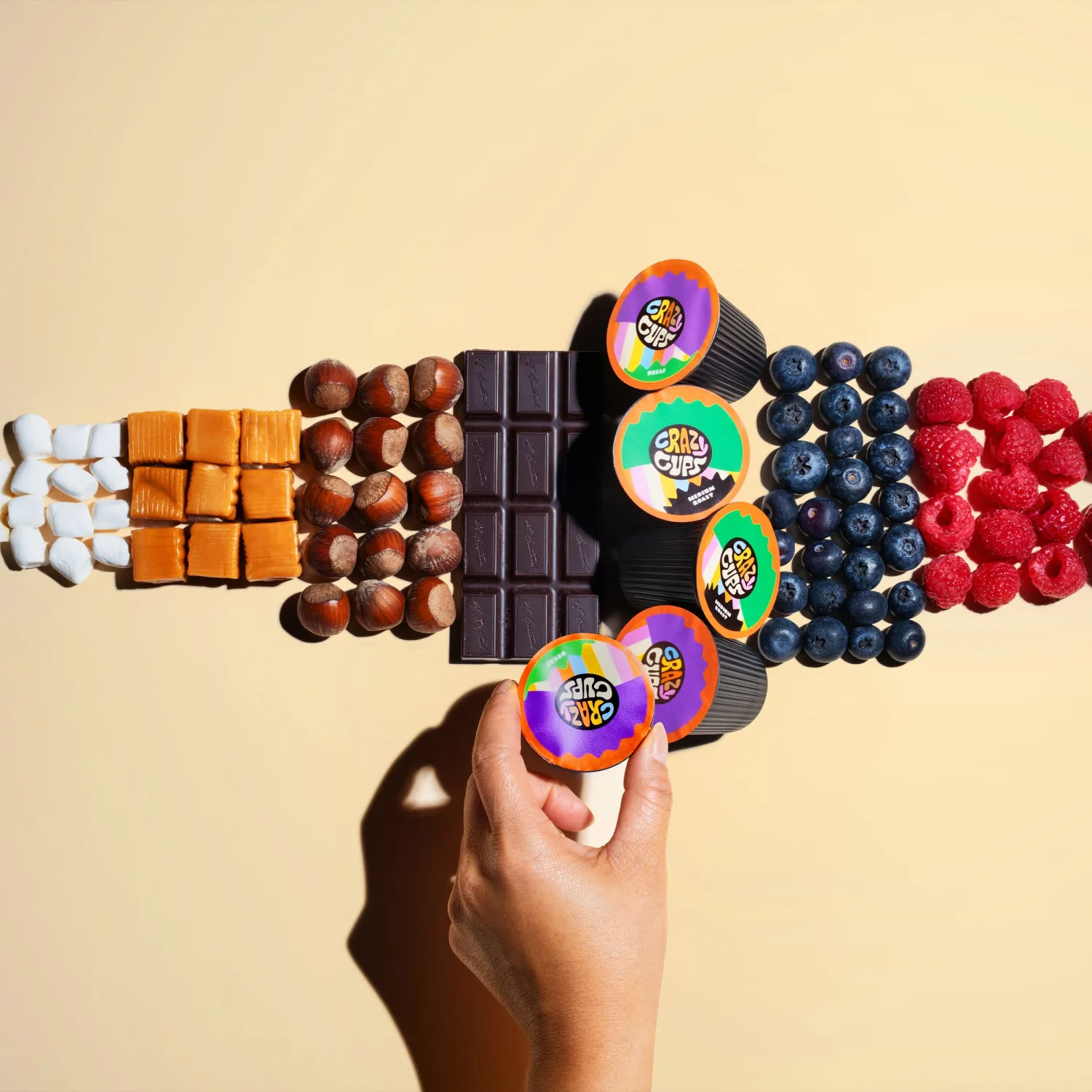 Crazy Cups Flavored Coffee Pods, Caramel Vanilla, Single Serve for Keurig K Cups Machines, Medium Roast in Recyclable Pods(Pack of 1, 22 Count Total)