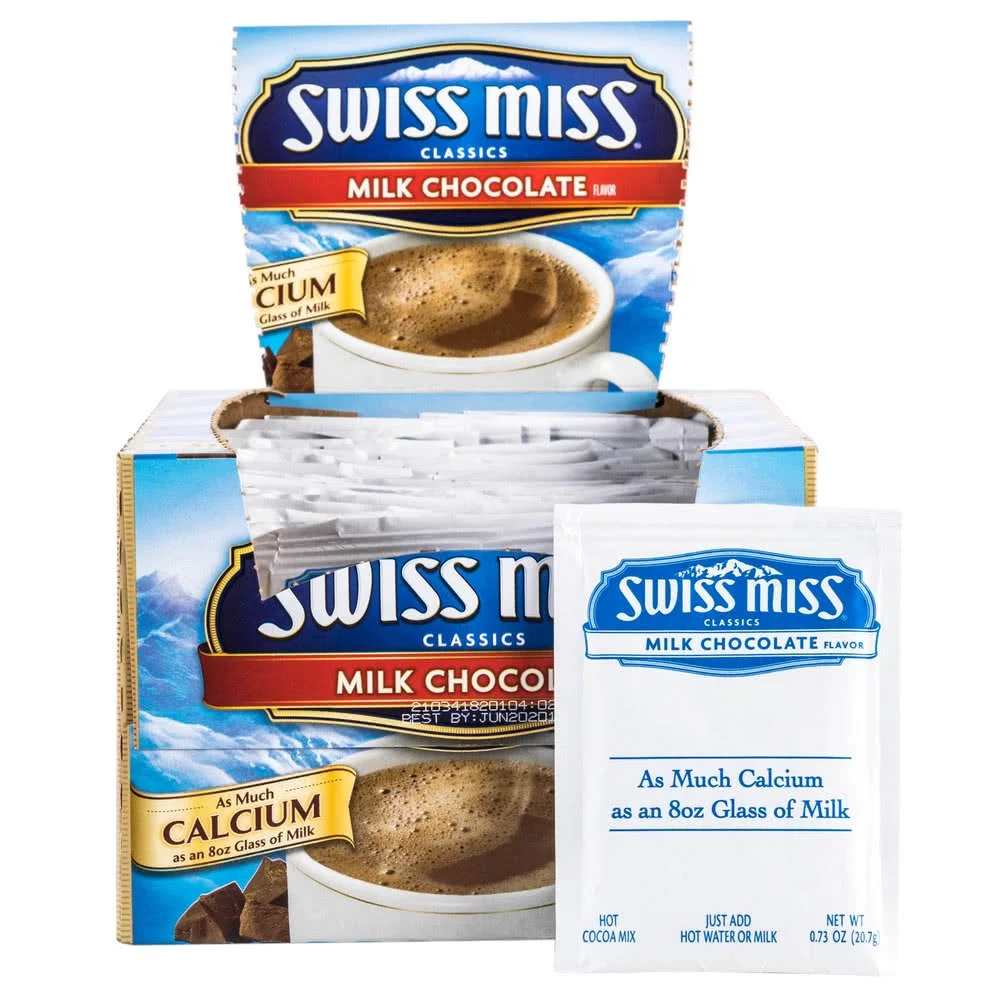 Hot Cocoa Mix, Regular, 0.73 oz. Packets, 50 Packets/Box