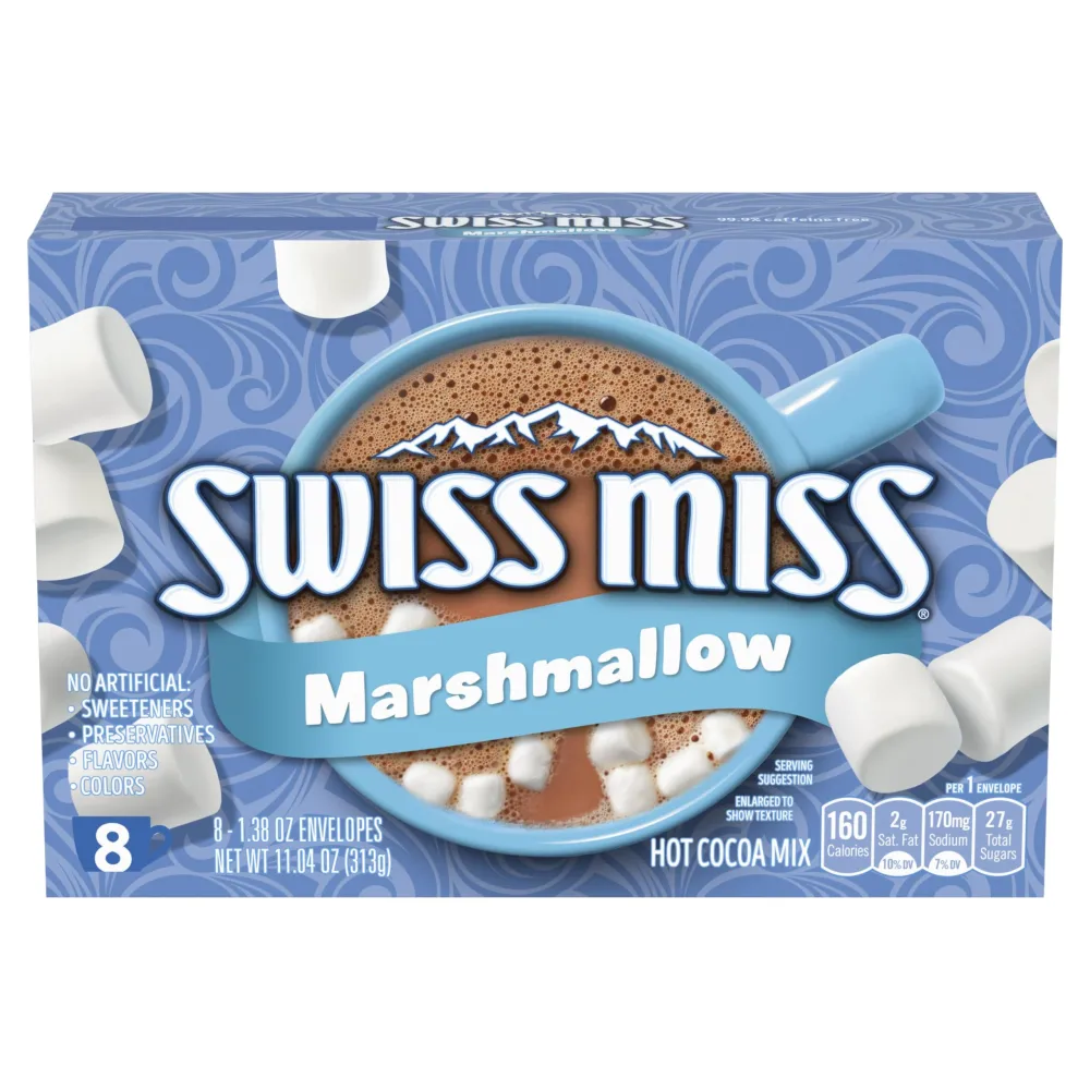 Swiss Miss Chocolate Hot Cocoa Mix With Marshmallows, 8 Count Hot Cocoa Packets