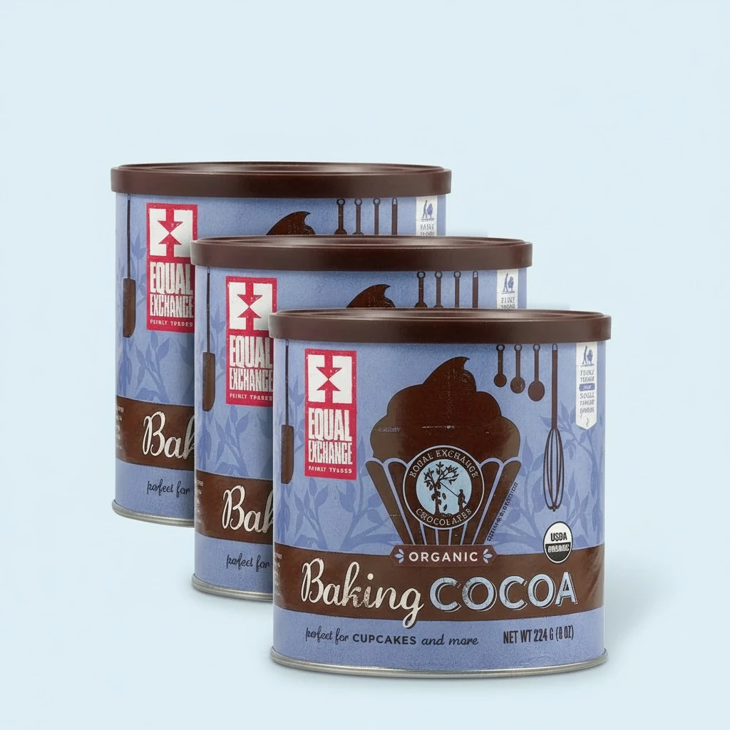 Equal Exchange Organic Baking Cocoa, 8-Ounce (Pack of 3)