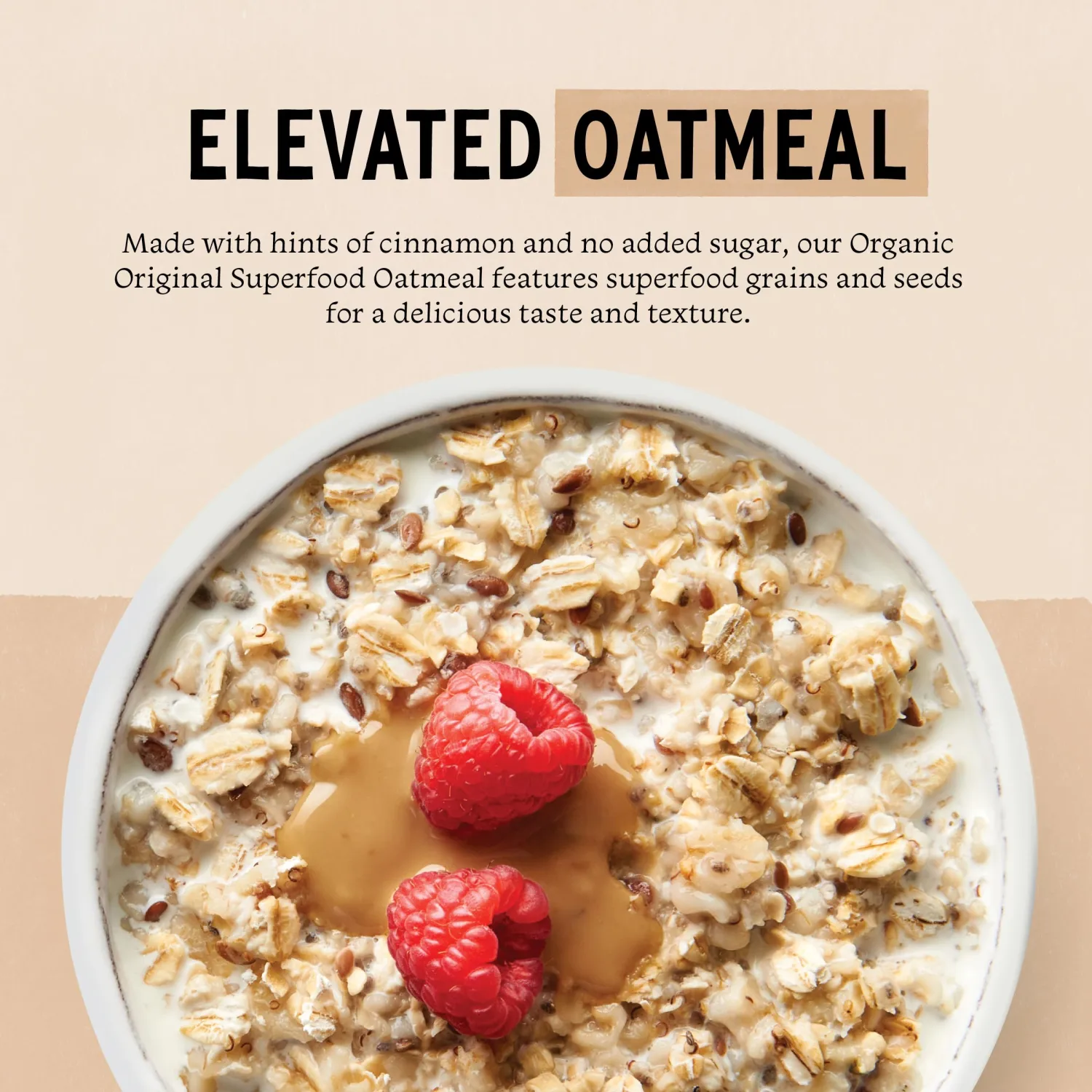 purely elizabeth Superfood Oats, Original, Amaranth, Quinoa Flakes, Flax Seeds, Chia Seeds,Gluten-Free, Non-GMO, 10oz (3 Ct.)
